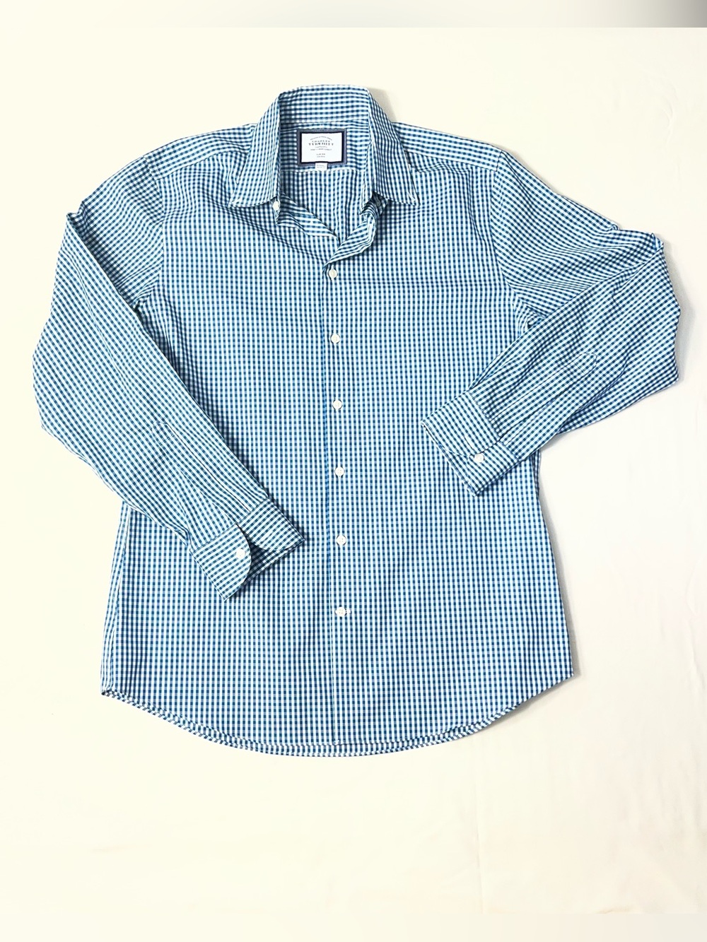 Charles Tyrwhitt Blue Checked Dress Shirt